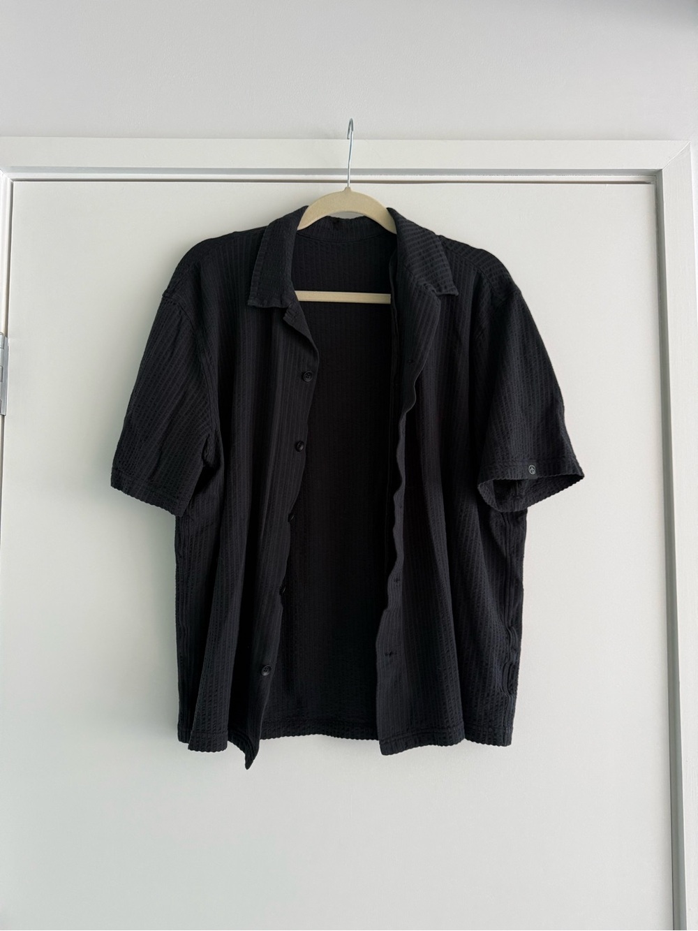 Men’s Rag & Bone Black Short Sleeve Button-Up Shirt